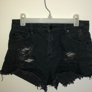 Black high waisted shorts